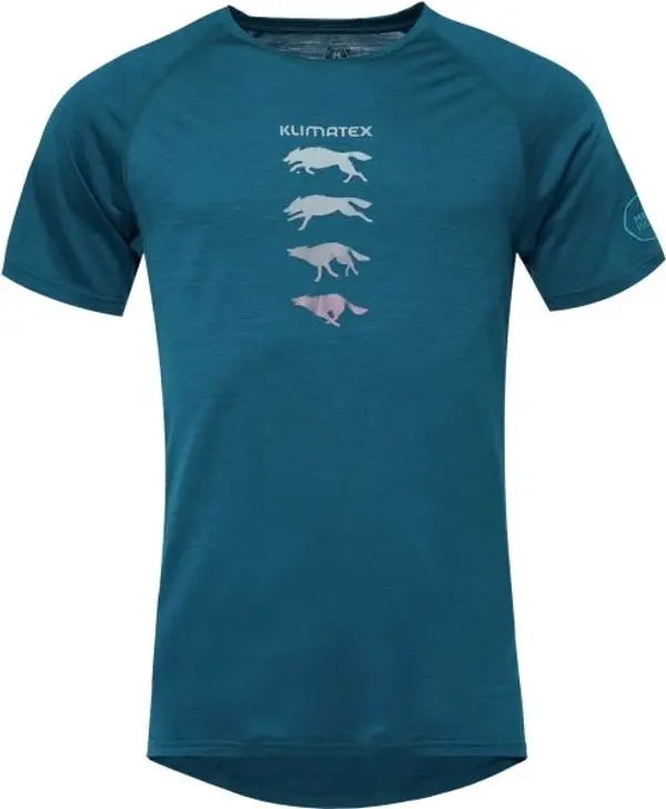 Klimatex Klimatex HURON MERINO Мъжка MERINO BLEND тениска, синьо, размер