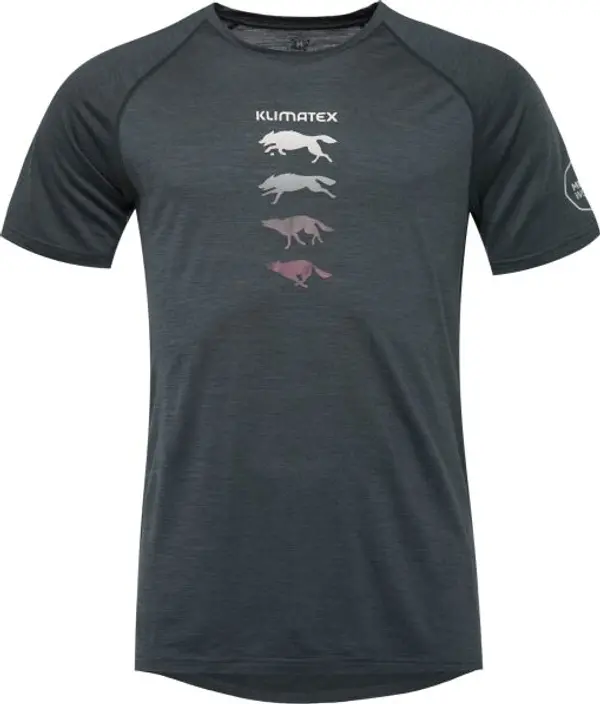 Klimatex Klimatex HURON MERINO Мъжка MERINO BLEND тениска, тъмносиво, размер