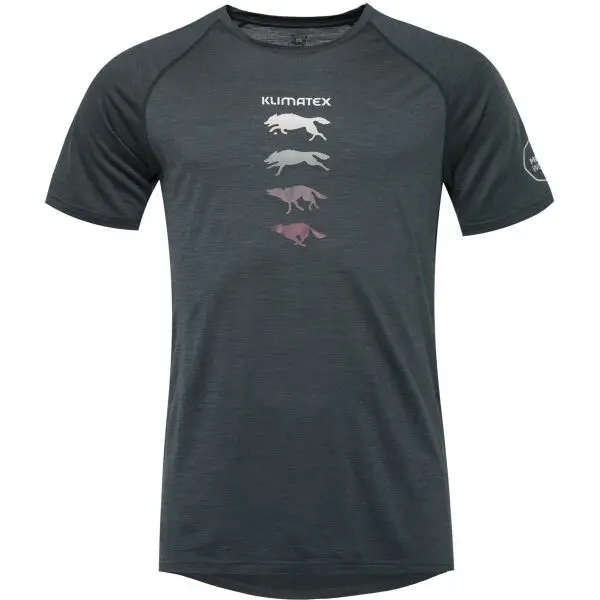 Klimatex Klimatex HURON MERINO Мъжка MERINO BLEND тениска, тъмносиво, размер XXL