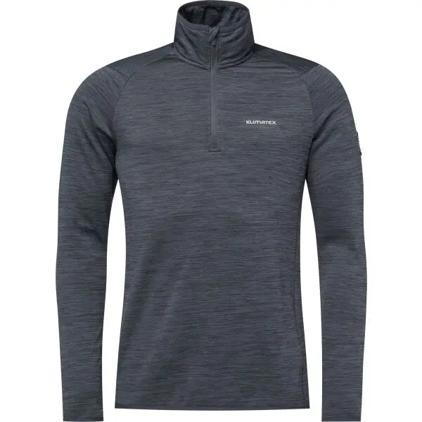 Klimatex Klimatex ISAMU Мъжки суитшърт с къс цип, черно, размер