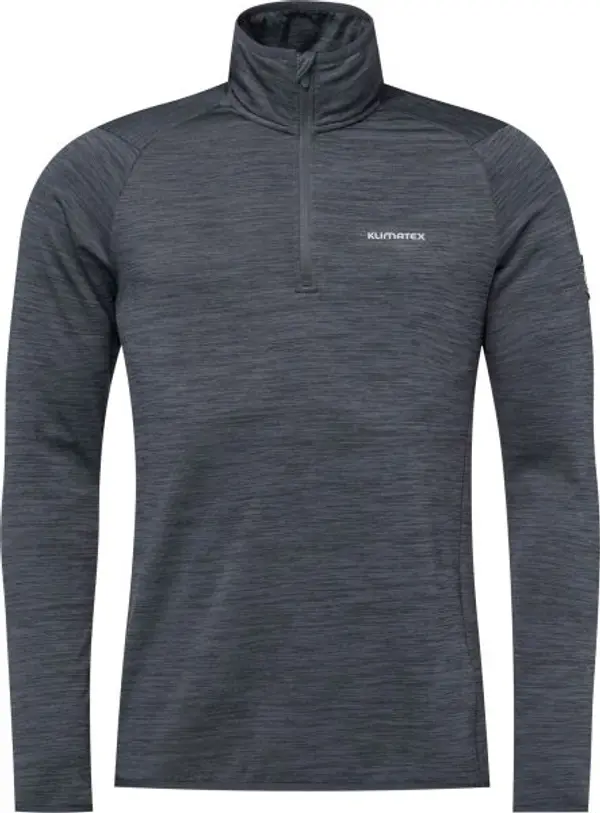 Klimatex Klimatex ISAMU Мъжки суитшърт с къс цип, черно, размер