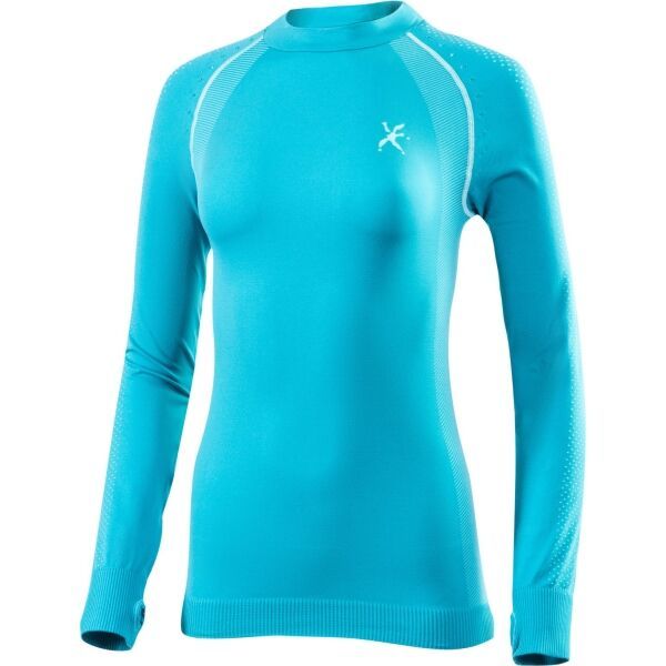 Klimatex Klimatex KALIMBA Дамска безшевна блуза с дълги ръкави, тюркоазено, размер