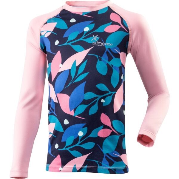 Klimatex Klimatex LISTY Момичешка функционална блуза с дълъг ръкав, розово, размер