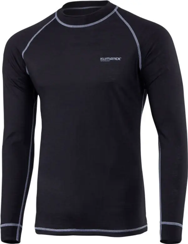 Klimatex Klimatex MENT Мъжка вълнена тениска, черно, размер