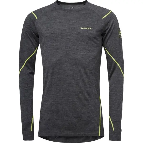 Klimatex Klimatex MITRE MERINO Мъжка тениска от мерино, тъмносиво, размер
