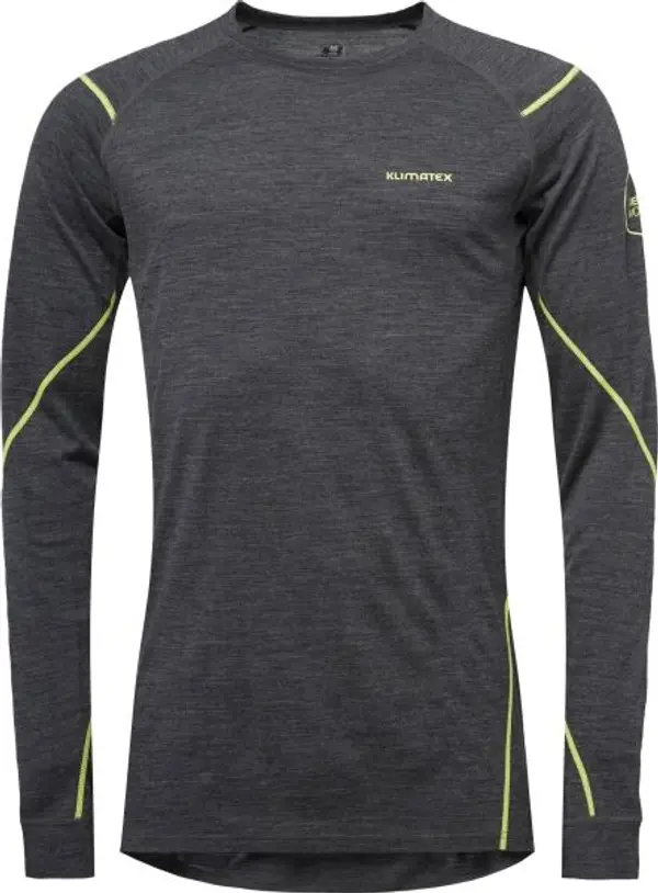 Klimatex Klimatex MITRE MERINO Мъжка тениска от мерино, тъмносиво, размер XXL