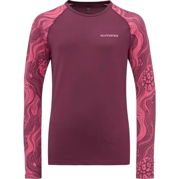 Klimatex Klimatex RAVN Детска функционална термо тениска, винен, размер