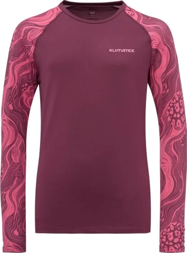 Klimatex Klimatex RAVN Детска функционална термо тениска, винен, размер