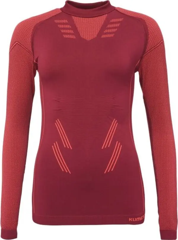 Klimatex Klimatex YAMA SEAMLESS Дамска безшевна термо тениска, винен, размер