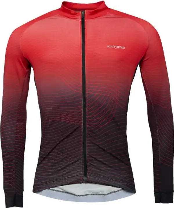 Klimatex Klimatex ZAK Мъжки колоездачен джърси с дълъг ръкав, червено, размер XXL