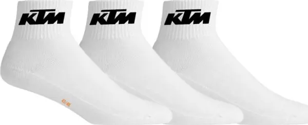 KTM KTM SOCKS SHORTY 3P Унисекс чорапи, бяло, размер