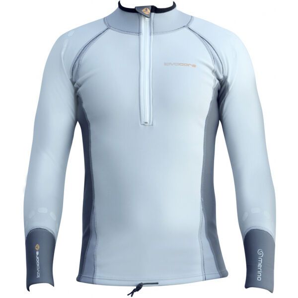 LAVACORE LAVACORE LC ELITE SHIRT LONG SLEEVE Дамски топ с мерино за водни спортове, сиво, размер