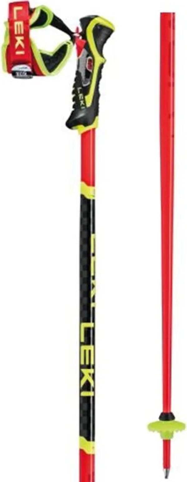 Leki Leki WCR SL 3D Състезателни ски щеки за спускане, червено, размер