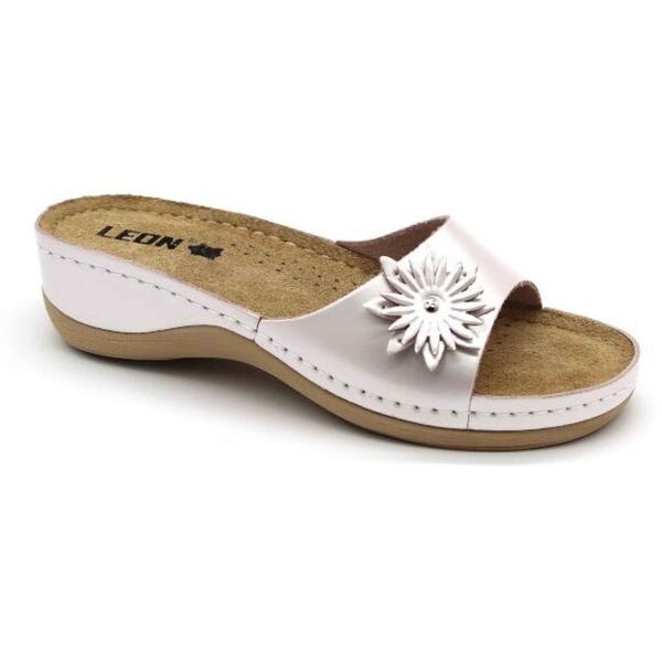 LEONS LEONS LOTUS Дамски чехли, сребърно, размер