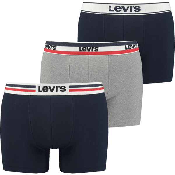 Levi's Levi's GIFTBOX ICONIC COTTON WB BOXER BRIEF 3P Мъжки боксерки, тъмносин, размер S