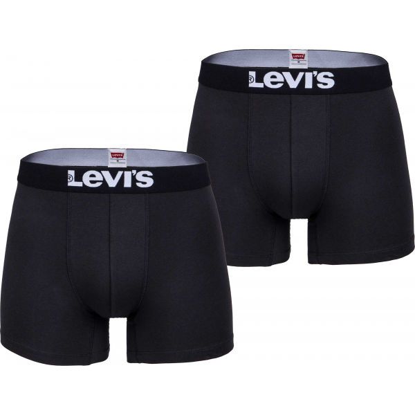 Levi's Levi's MEN BACK IN SESSION TRUNK 2P Мъжки боксерки, черно, размер S
