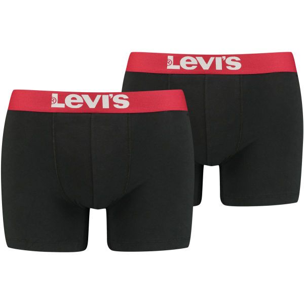 Levi's Levi's MEN SOLID BASIC BOXER 2P Мъжки боксерки, черно, размер S