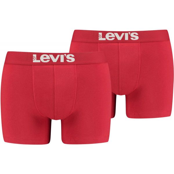 Levi's Levi's MEN SOLID BASIC BOXER 2P Мъжки боксерки, червено, размер S