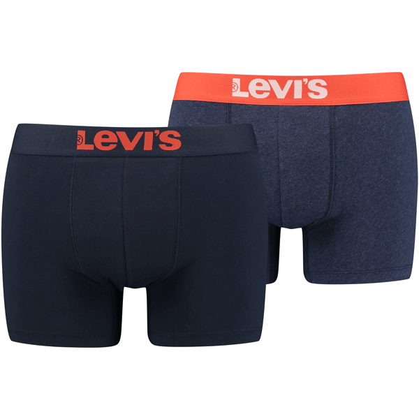 Levi's Levi's MEN SOLID BASIC BOXER 2P Мъжки боксерки, тъмносин, размер S