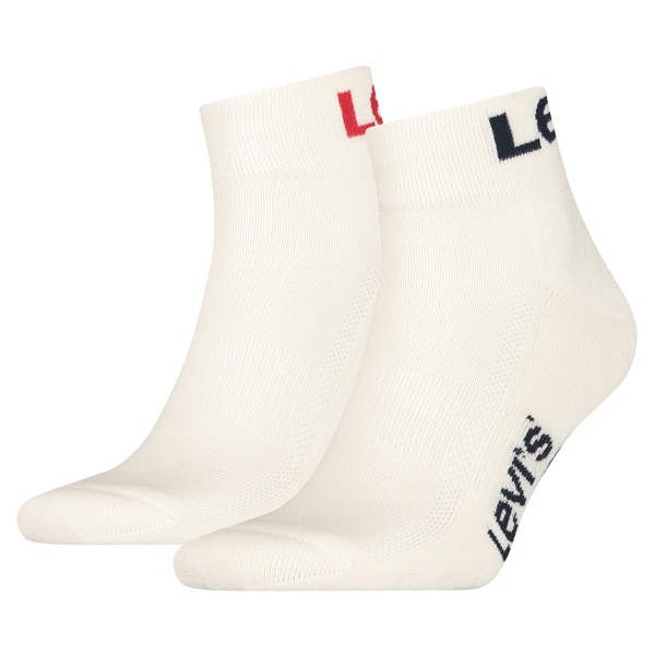 Levi's Levi's MID CUT SPORT LOGO 2P Универсални чорапи, бяло, размер 39/42