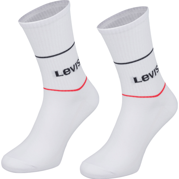 Levi's Levi's MID CUT SPRTWR LOGO 2P Чорапи, бяло, размер 43-46