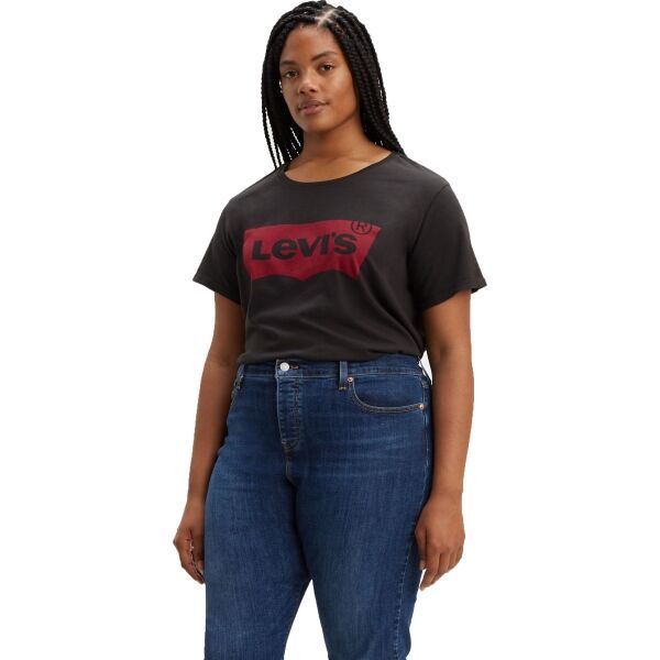 Levi's Levi's PL PERFECT TEE Дамска тениска, тъмносиво, размер 3x