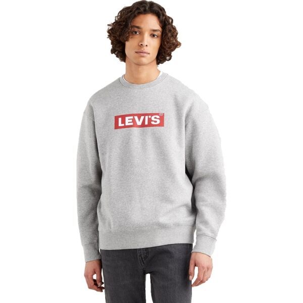 Levi's Levi's T3 RELAXED GRAPHIC CREW Мъжки суитшърт, сиво, размер L