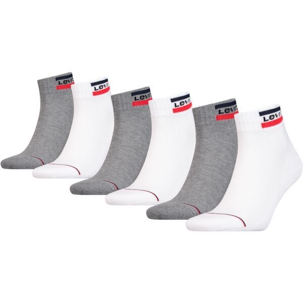 Levi's&reg; Levi's&reg; MID CUT SPORTWEAR LOGO 6P Универсални чорапи, бяло, размер