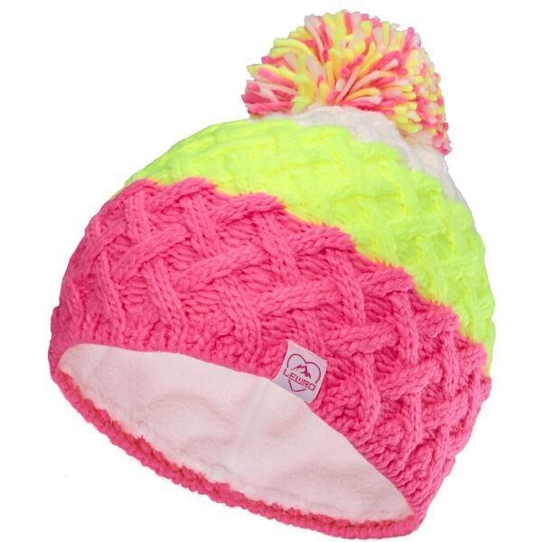 Lewro Lewro BARAH Плетена шапка за момичета, розово, размер