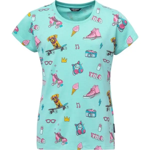 Lewro Lewro CELESTIE Тениска за момичета, светлосиньо, размер 164-170