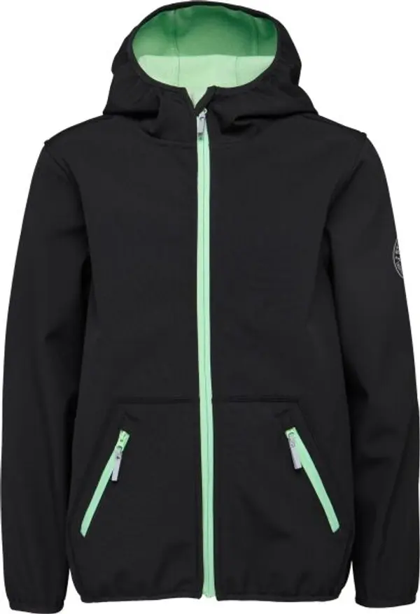 Lewro Lewro CHISOMO Детско софтшел яке, черно, размер 128-134