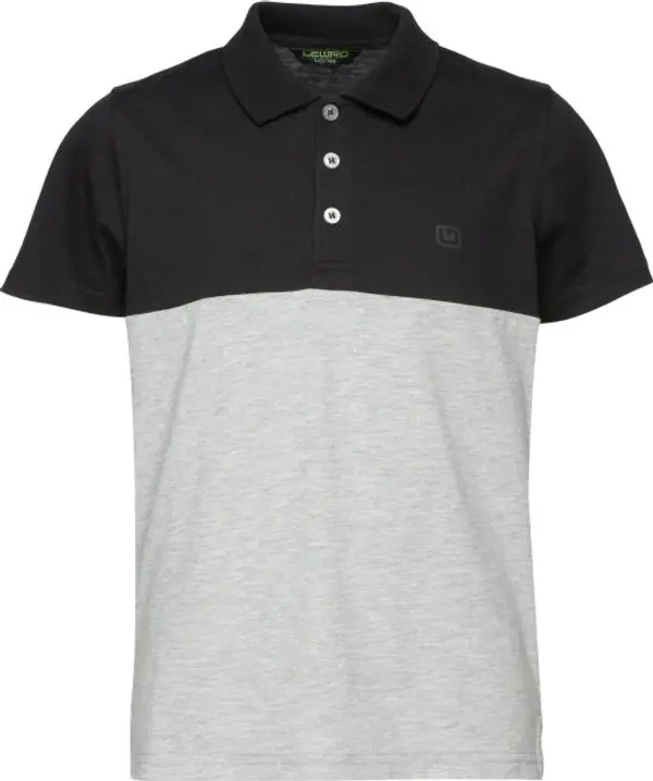 Lewro Lewro DUSTY Момчешка тениска с яка, черно, размер 140-146