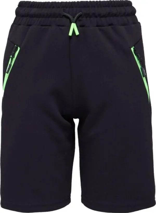 Lewro Lewro EIDAN Удобни момчешки трикотажни шорти, черно, размер 140-146