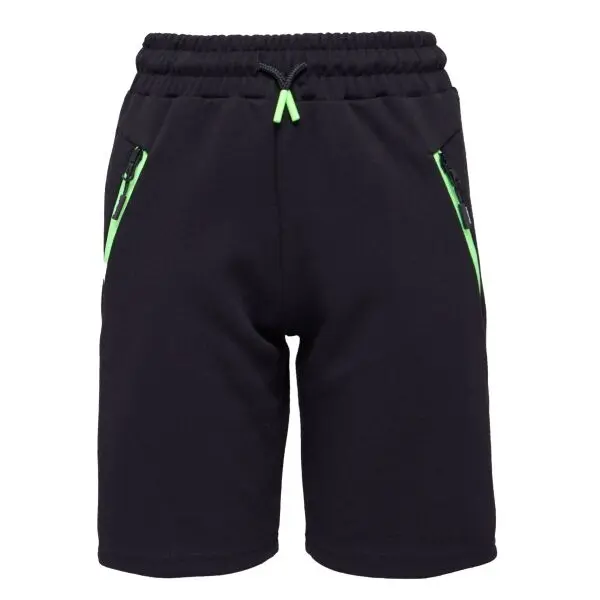 Lewro Lewro EIDAN Удобни момчешки трикотажни шорти, черно, размер 164-170