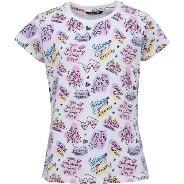 Lewro Lewro ELIZIA Момичешка тениска, бяло, размер 140-146