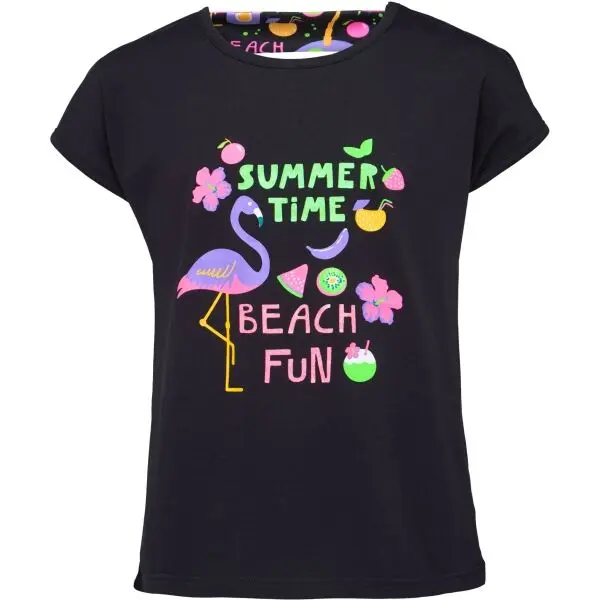 Lewro Lewro EVELINE Момичешка тениска, черно, размер 140-146