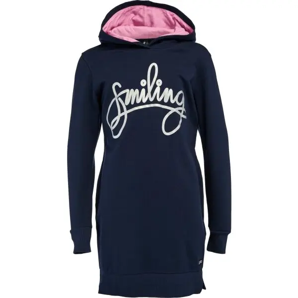 Lewro Lewro EVERLY Момичешки суитшърт с обличане през главата, тъмносин, размер 116-122
