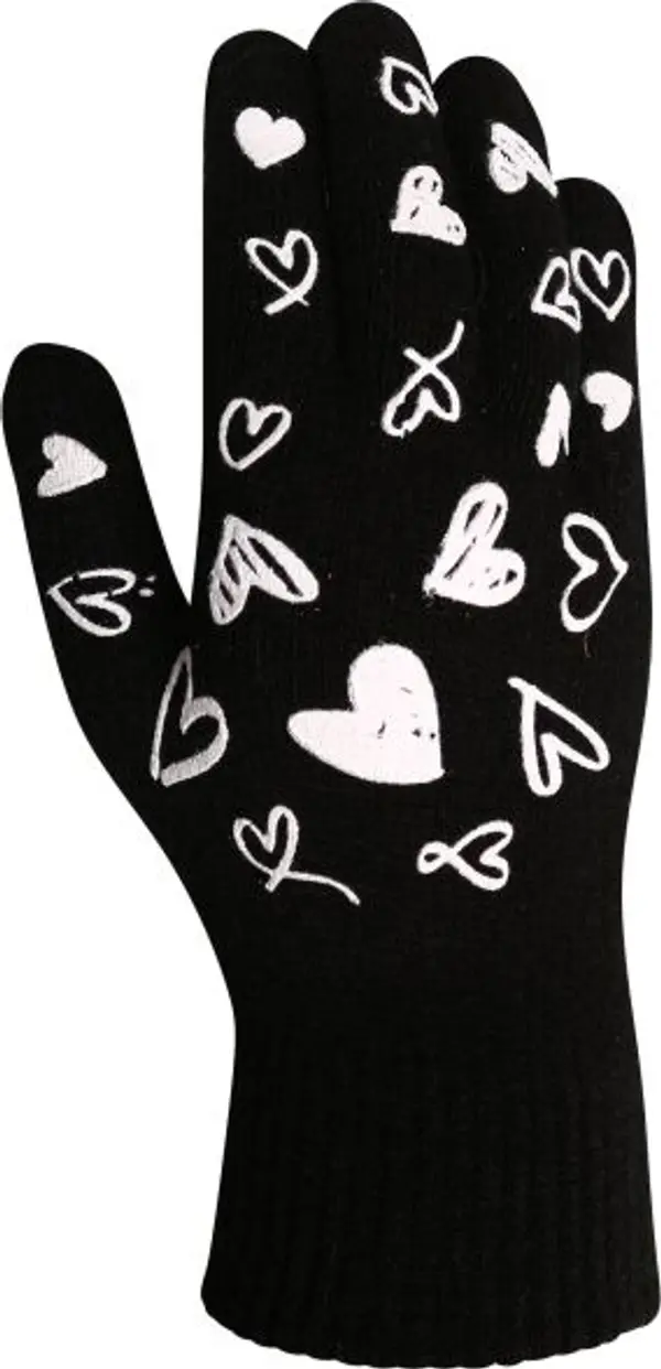 Lewro Lewro FAYE Детски плетени ръкавици, черно, размер 4-7Y