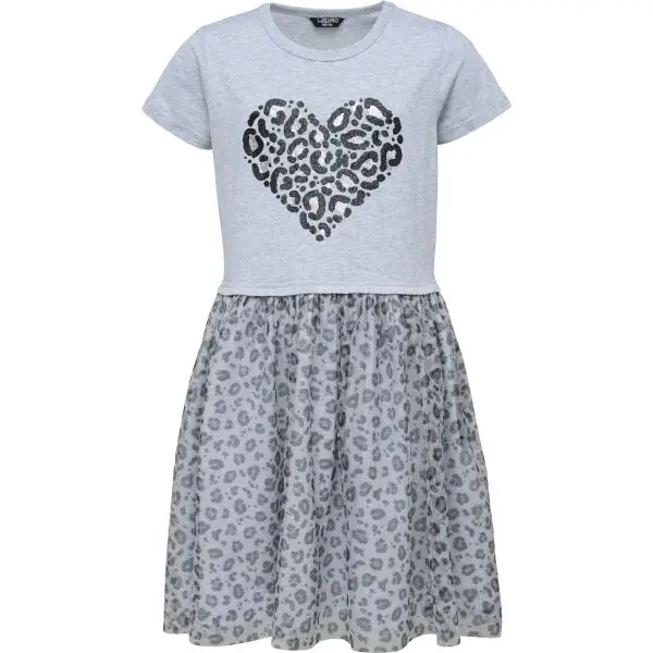 Lewro Lewro HARRIET Удобна рокля за момичета с тюлена пола, сиво, размер 164-170