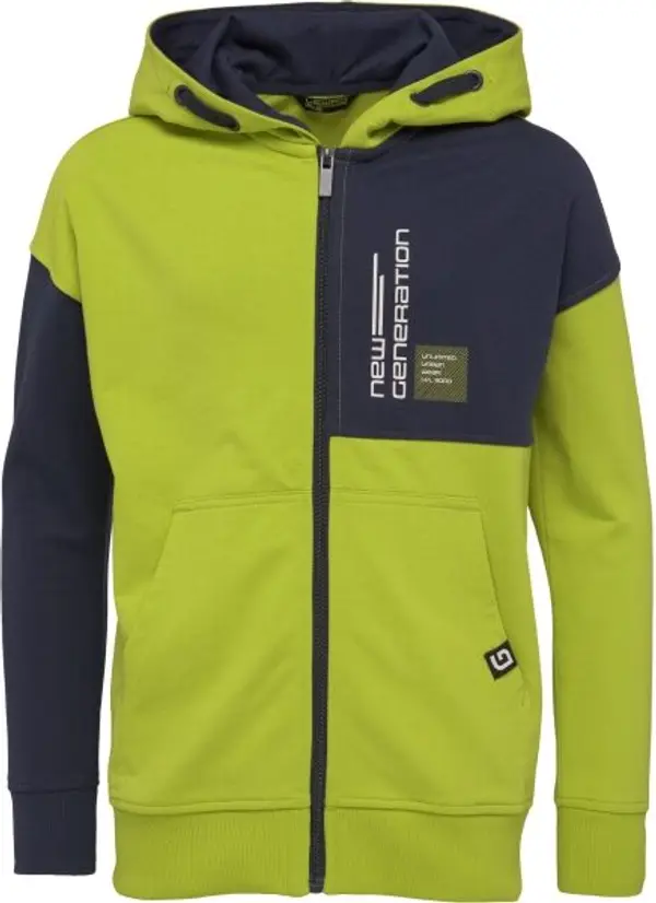 Lewro Lewro HAYCROFT Суитшърт за момчета с дълъг цип, светло-зелено, размер 116-122