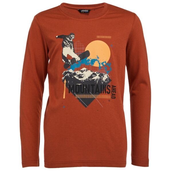 Lewro Lewro JENKIN Момчешка тениска, кафяво, размер