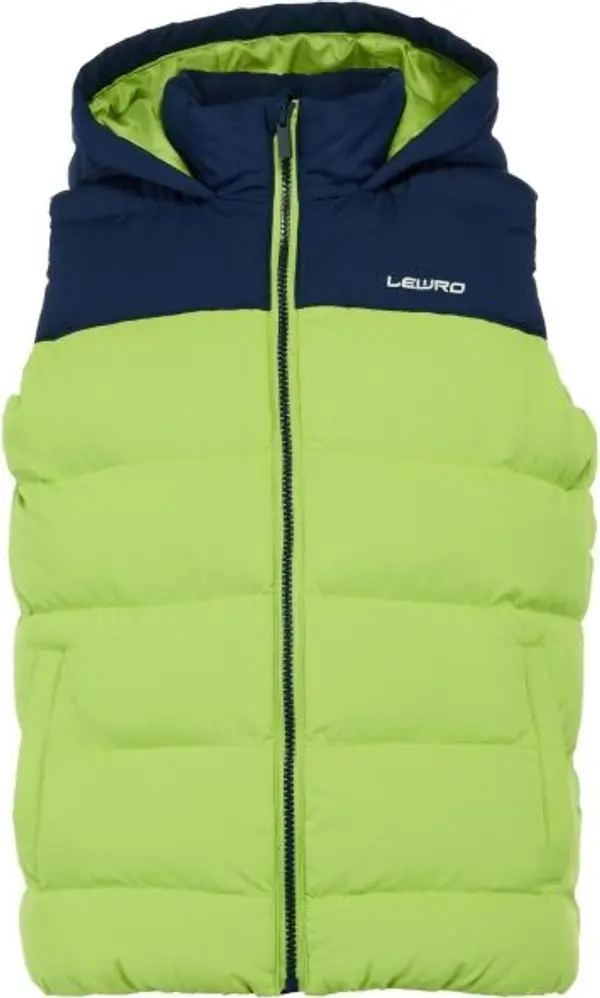 Lewro Lewro KELLIN Капитонирано елече за деца, светло-зелено, размер 140-146