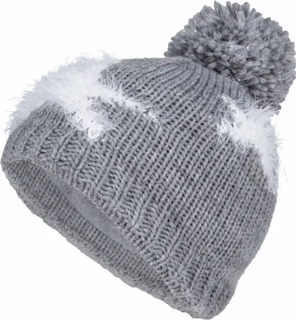 Lewro Lewro LAVIA Плетена шапка за момичета, сиво, размер 12-15Y