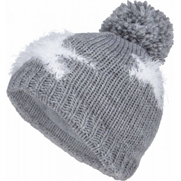 Lewro Lewro LAVIA Плетена шапка за момичета, сиво, размер