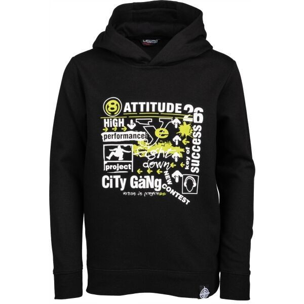 Lewro Lewro LERIN Момчешки суитшърт, черно, размер