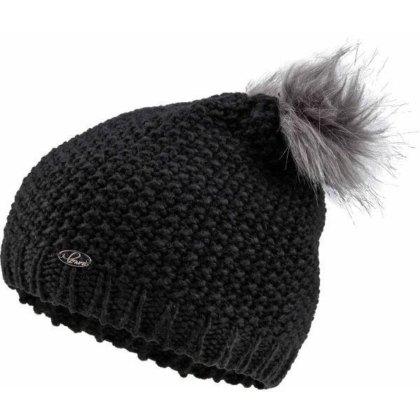 Lewro Lewro COALLA Плетена шапка за момичета, черно, размер 12-15