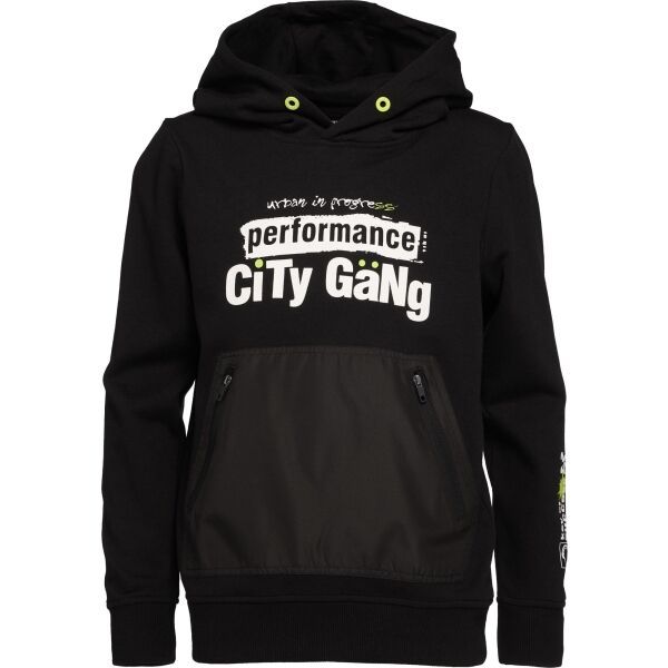 Lewro Lewro KEILS Момчешки суитшърт с обличане през главата, черно, размер 152-158