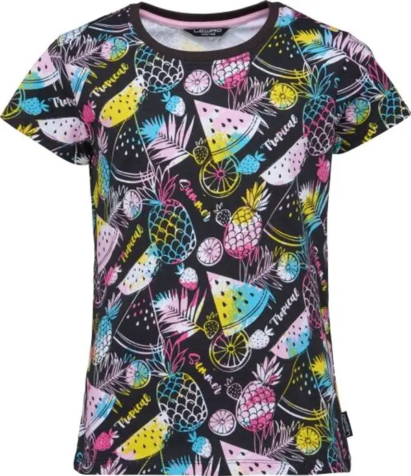 Lewro Lewro MACIELLE Момичешка тениска, черно, размер 140-146