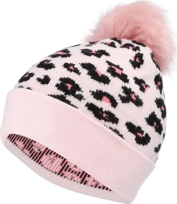 Lewro Lewro MERIE Плетена шапка за момичета, розово, размер 4-7Y