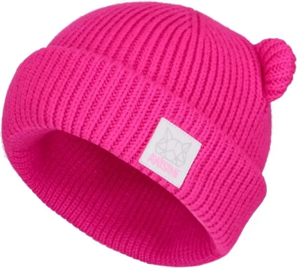 Lewro Lewro NOKA Плетена шапка за момичета, розово, размер 4-7Y